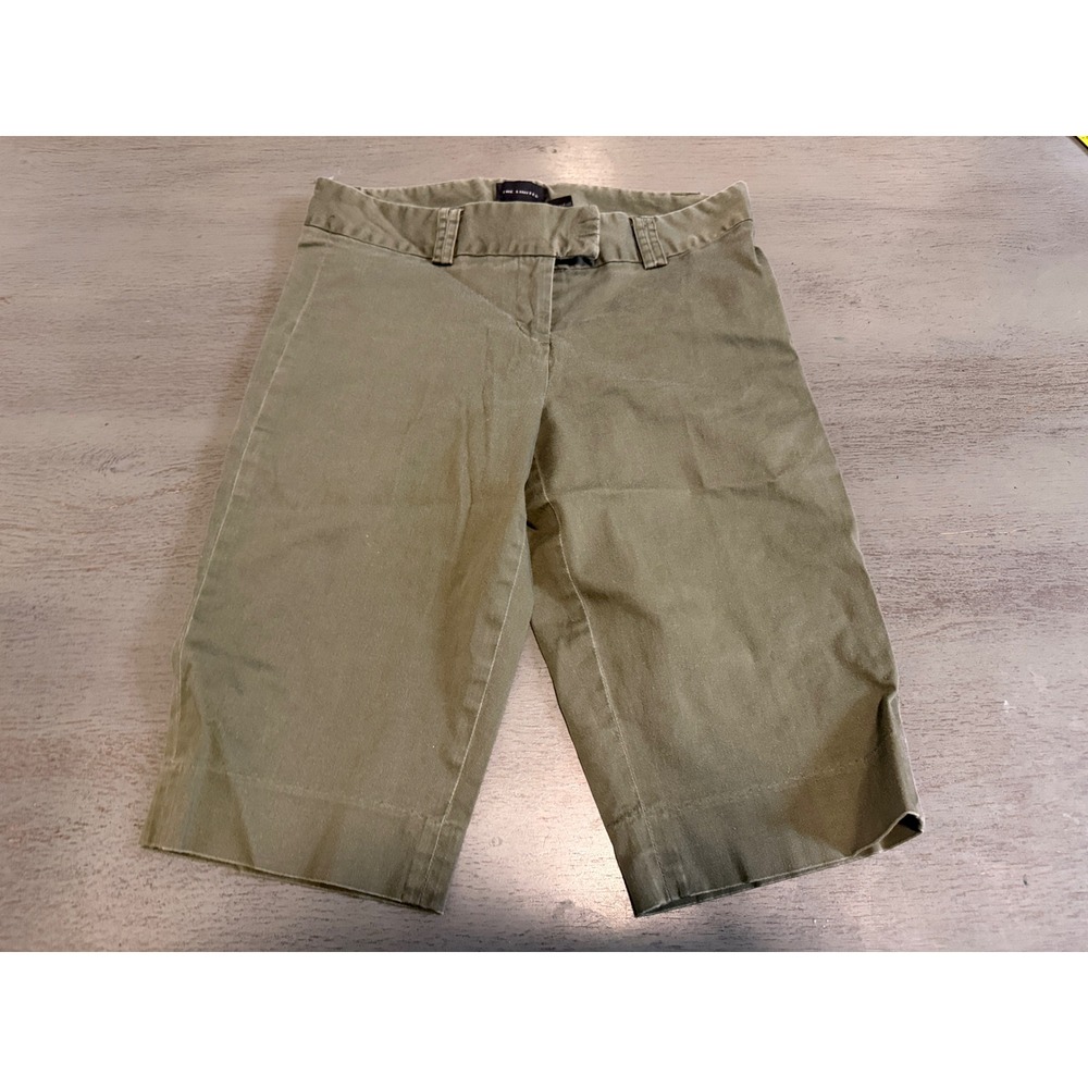 The Limited Cassidy Fit Olive Green Shorts Womens Size 6 Cotton Stretch Chino